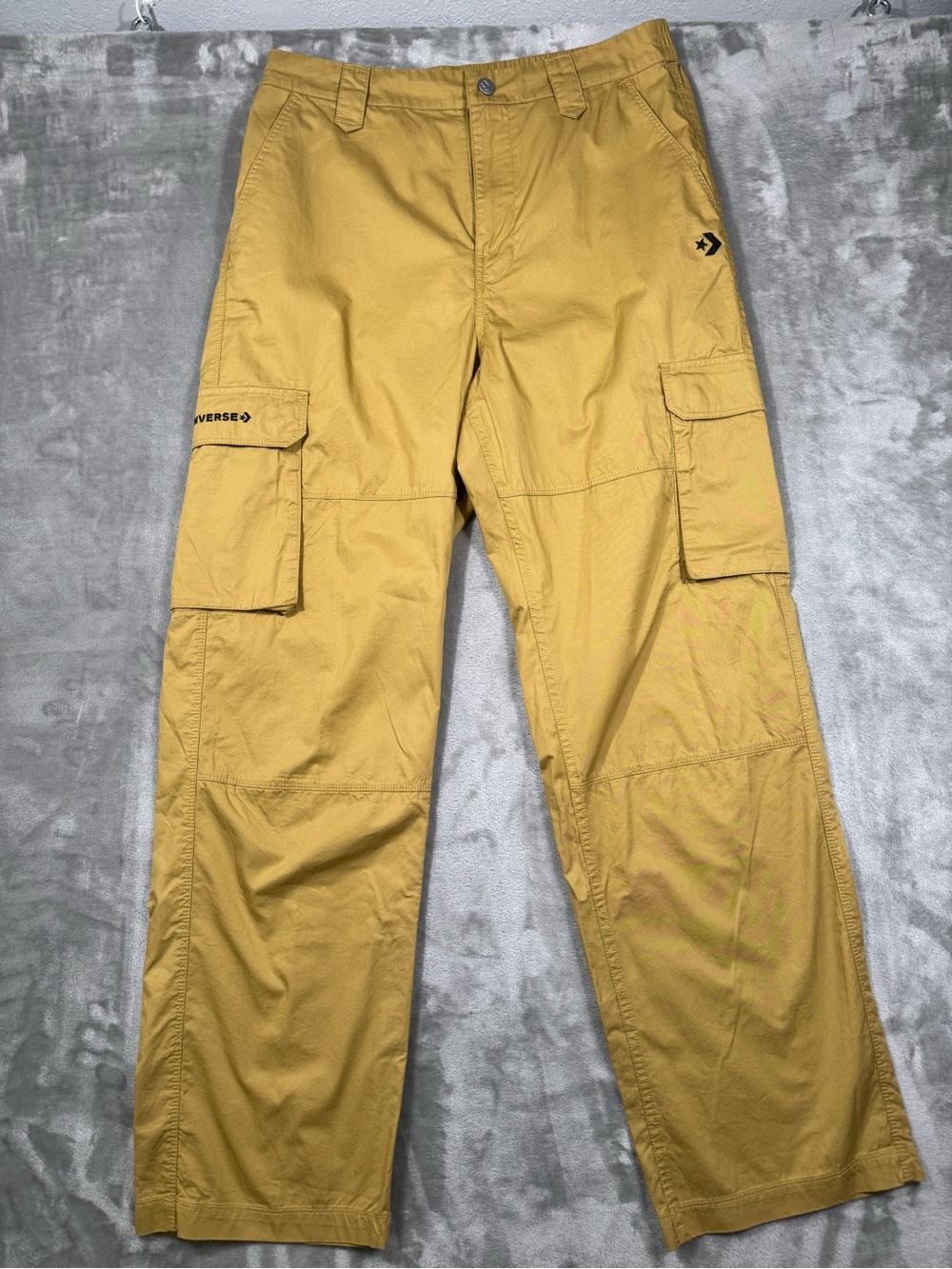 Converse Tan Pants Size Large Cargo Logo Cotton